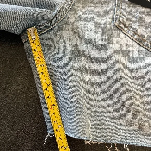 Hudson Women's Devon High Rise Biker Blue Denim Shorts, Size 24 NWT - Picture 10 of 10